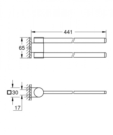 Полотенцедержатель Grohe Selection 41063 GN0 (41063GN0) холодный рассвет матовый