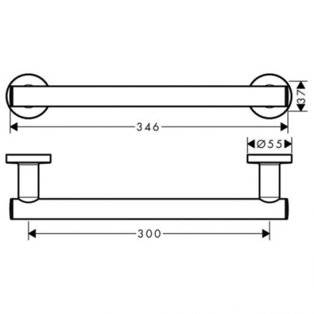 Поручень HANSGROHE LOGIS UNIVERSAL 41713000