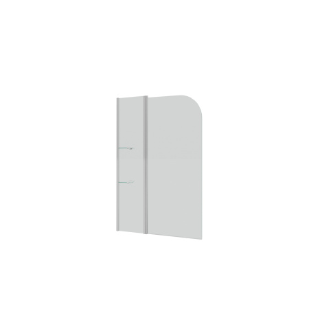 Душевая шторка на ванну (100х150) Grossman GR-101 хром, распашная