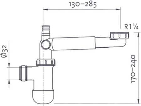 Сифон для раковины Aquaton Perloc 300 1A175905XX000