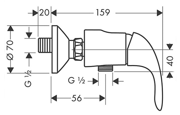 Смеситель  для душа HANSGROHE Focus Е 31760000