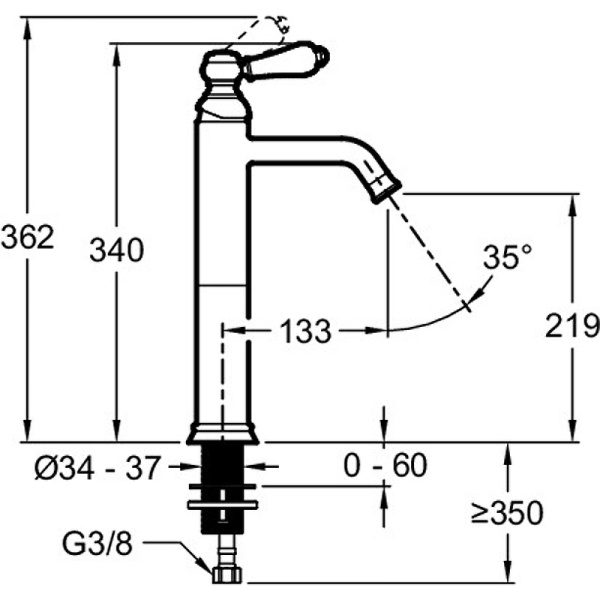Смеситель для раковины Jacob Delafon Louise E24361-BCN Смеситель для раковины Jacob Delafon Louise E24361-BCN