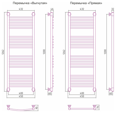 Полотенцесушитель Водяной Прямая Сунержа Богема + (120х40) Золото 03-0220-1240