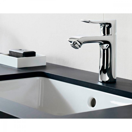 Смеситель для раковины с донным клапаном Hansgrohe Metris CoolStart 31121000 хром