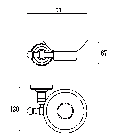 Мыльница настенная Ganzer (золото) GZ 31020E