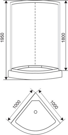 Душевая кабина (100х100х195) Arcus Style S-03