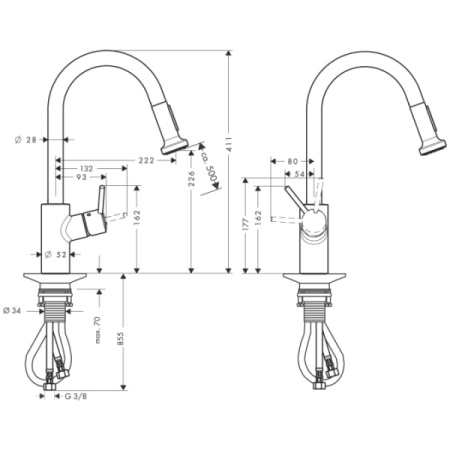 Смеситель для кухни Hansgrohe Тalis S2 Variarc 14877000