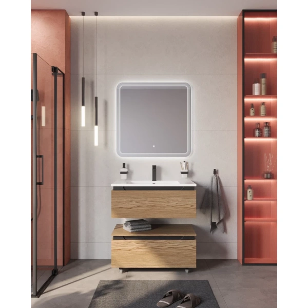 Тумба под раковину Cezares SLIDER-800-1C-PI-RT-P