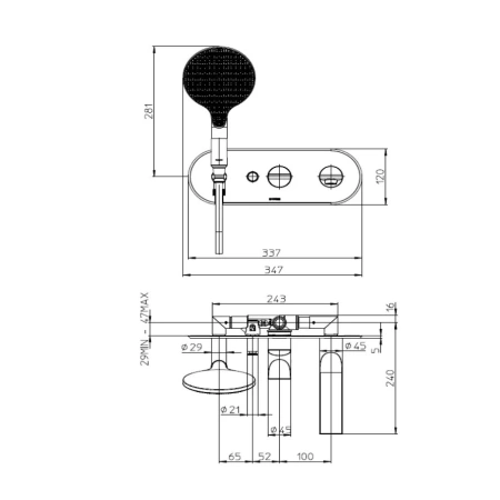 Смеситель для ванны Bossini Apice Z00557.030 хром