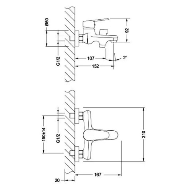 Комплект смесителей Lemark "3 в 1" Point (LM0380C)