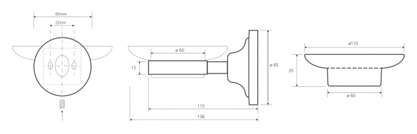 Мыльница стеклянная Bemeta Retro 144208028