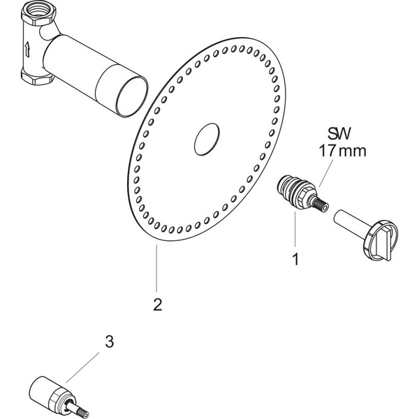 Скрытая часть запорного вентиля Hansgrohe 15974180