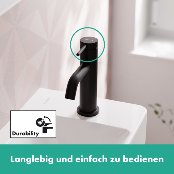 Кран для холодной воды без донного клапана Hansgrohe Tecturis S 73313670 черный матовый