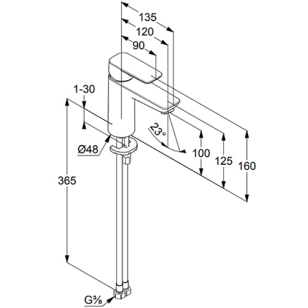 Смеситель для раковины Kludi Pure&Style 402920575