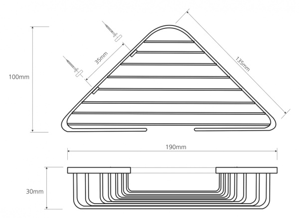 Мыльница Bemeta Cytro 106308172 угловая