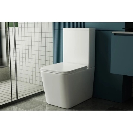 Унитаз ABBER Rechteck AC1210T компакт белый, безободковый торнадо