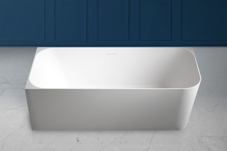 Ванна из искусственного камня (170х75)  ABBER Stein AS9621-1.7 L белая матовая