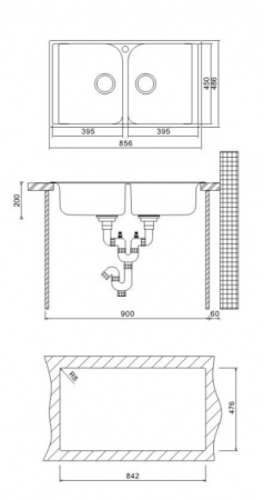 Кухонная мойка Oulin OL-S8201