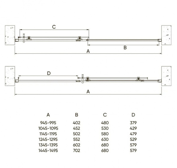 Душевая дверь Veconi Vianno VN-72, (100x190) VN72-100-01-C4