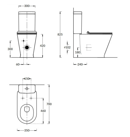 Чаша напольного унитаза Kerama Marazzi Plaza Modern PLMR.wc.01