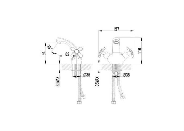 Смеситель для раковины Lemark Partner (LM6546C)