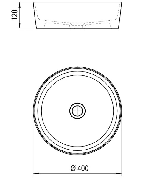 Раковина накладная Ravak Uni 40 XJX01140001