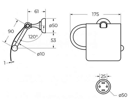 Держатель туалетной бумаги Cezares Aphrodite APHRODITE-TRH-02-M
