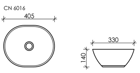 Раковина накладная (52х39,5) Ceramica Nova ELEMENT CN6016
