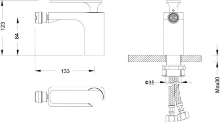 Смеситель для биде Timo Torne 4362/00F chrome