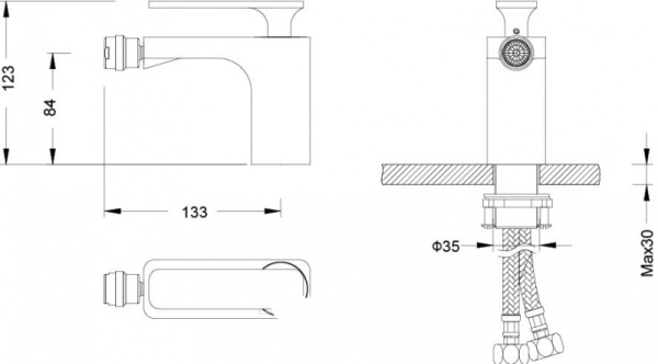Смеситель для биде Timo Torne 4362/00F chrome