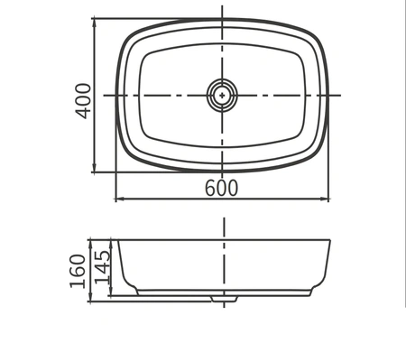 Раковина накладная ARROW AP41024D белый