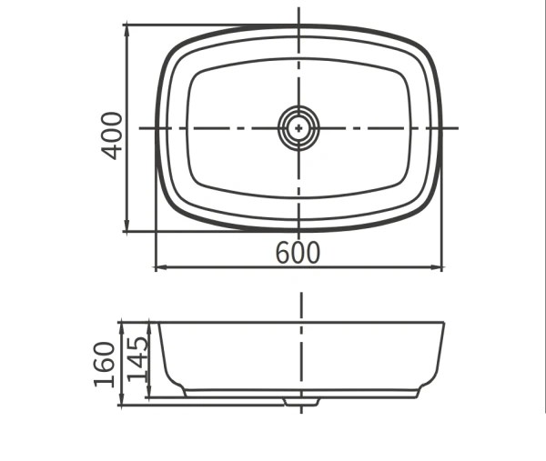 Раковина накладная ARROW AP41024D белый