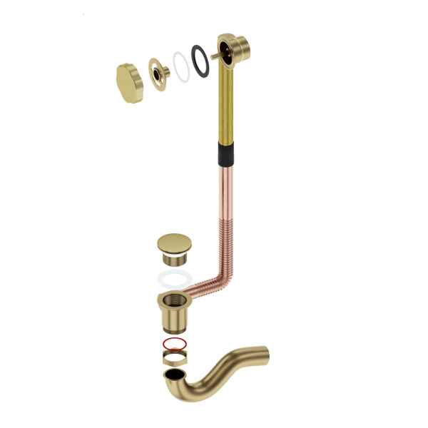 Слив перелив для ванны автомат Timo 8004 antique