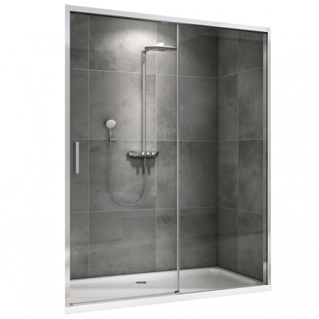 Душевая дверь (130х200) ABBER Komfort AG93130 хром, раздвижная