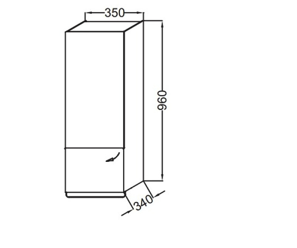Пенал Jacob Delafon Odeon Up EB893D-N18