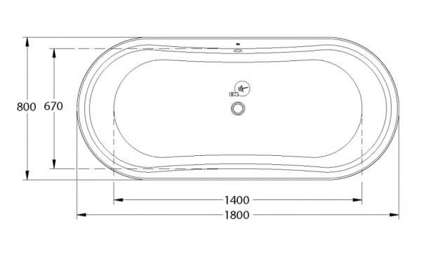 Стальная ванна Roca Duo Plus Oval 222555000