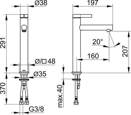 Смеситель для раковины Keuco IXMO Pure 59510371100