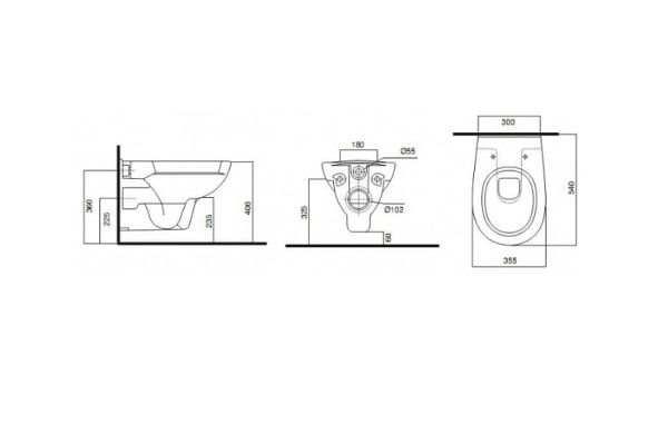 Комплект AM.PM Sense L инсталляция+кнопка белая+унитаз+крышка I012702/I014101/C741738SC