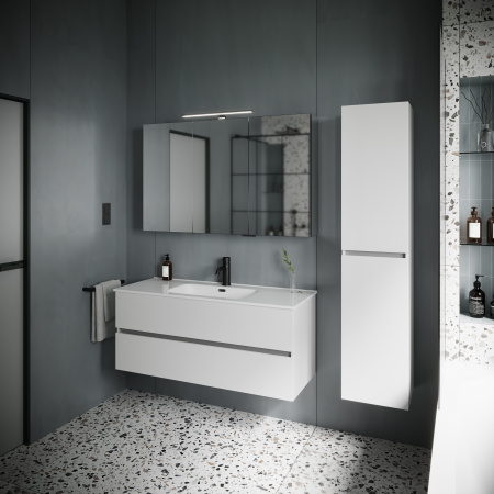 Тумба под раковину Sancos  Urban UR120-1W белый глянец