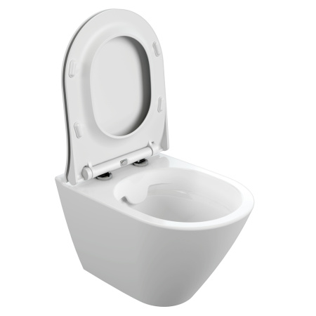 Подвесной унитаз безободковый Cersanit CITY OVAL Clean On DPL EO slim 63114