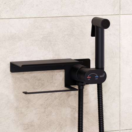 Гигиенический душ со смесителем RGW SP-221 B 581408221-04 черный матовый