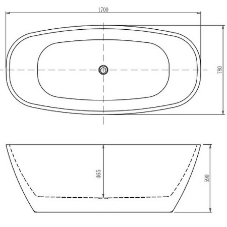 Акриловая ванна (170х78) Aquatek Тера AQ-128778WT