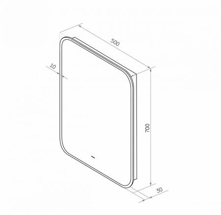 Зеркало с подсветкой Art&Max Siena AM-Sie-500-700-DS-F