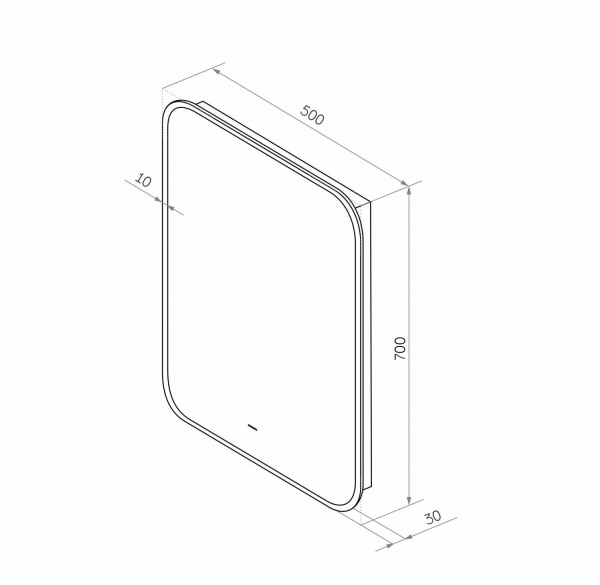 Зеркало с подсветкой Art&Max Siena AM-Sie-500-700-DS-F