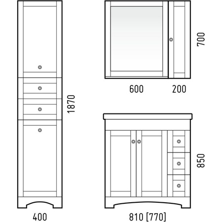 Тумба напольная Техас 80 SD-00000323