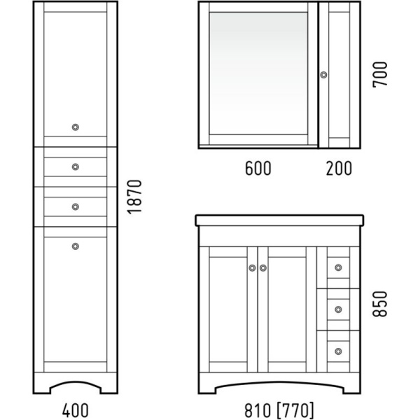 Тумба напольная Техас 80 SD-00000323