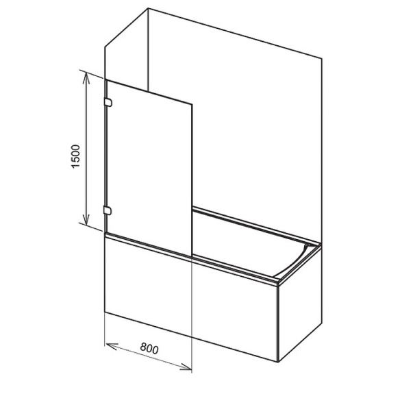 Шторка на ванну Ravak Brilliant BVS1-80 7U840A00Z1