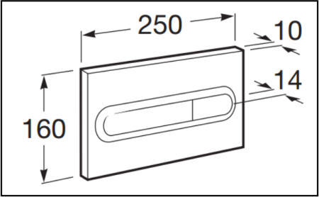 Панель смыва для инсталляции Roca PL-1 890095000