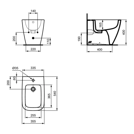 Напольное биде Ideal Standard i.life B, T461701