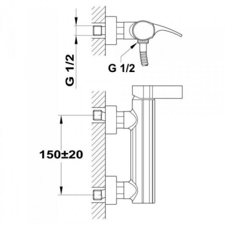 Смеситель для душа TEKA VITA 242310200 (24.231.02.00)